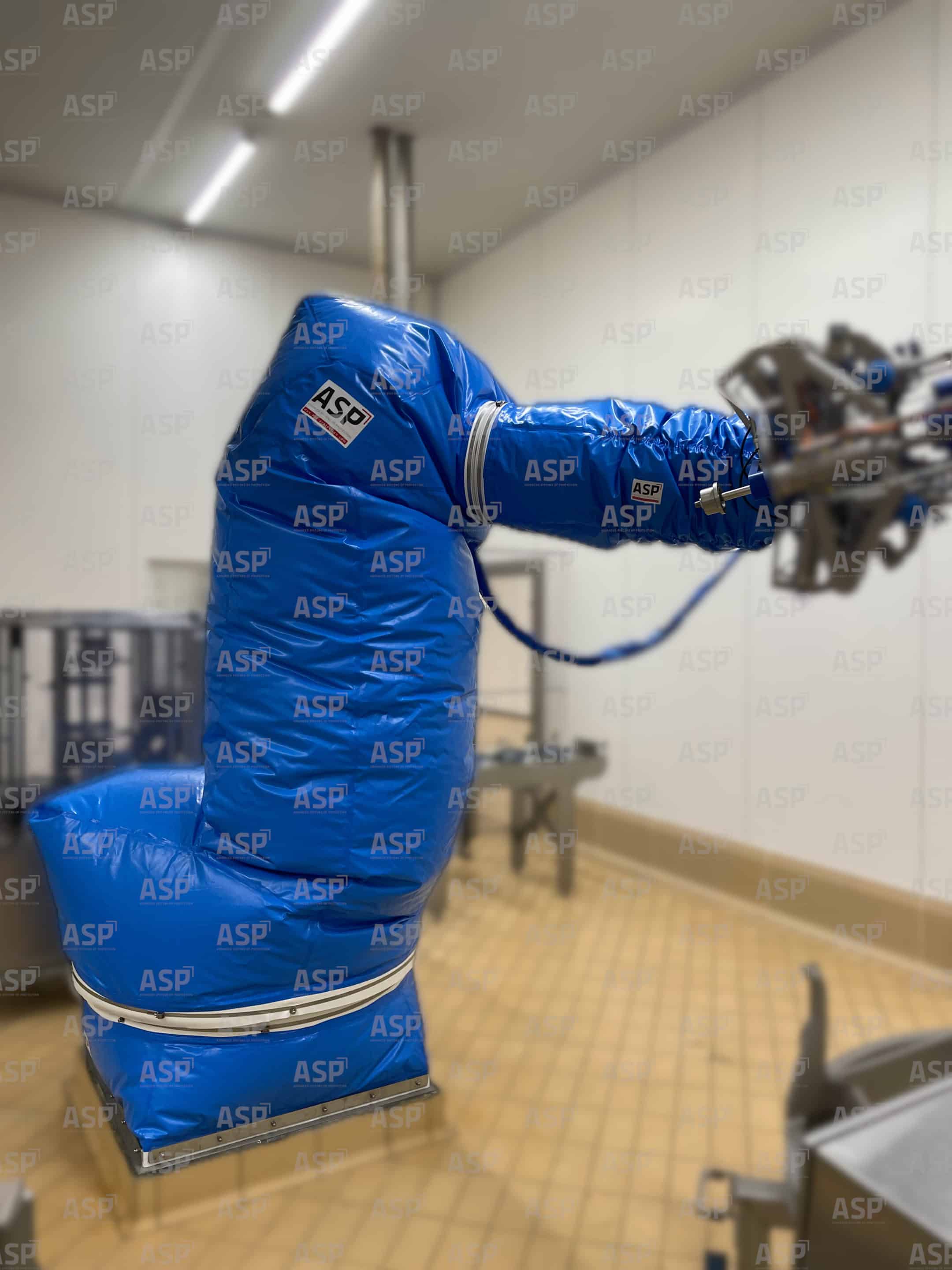 Komplette blaue Hülle für Roboter in der Lebensmittelindustrie